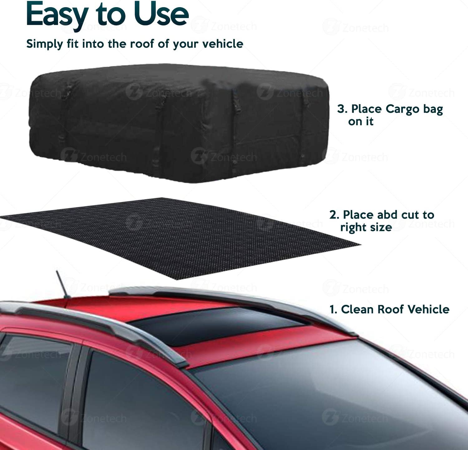 Zone Tech Car Roof Cargo Bag Protective Mat - Gallery 12