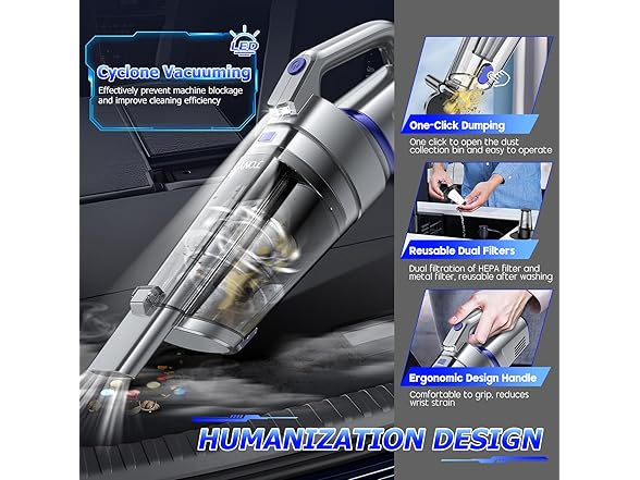 JONYJ Handheld Cordless Vacuum