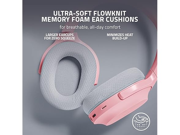 Razer Barracuda Wireless Gaming & Mobile Headset (PC, PlayStation, Switch 2, Android, iOS): 2.4GHz Wireless + Bluetooth - Integrated Noise-Cancelling Mic - 50mm Drivers - 40 Hr Battery - Quartz Pink (Open Box)