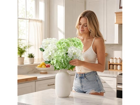 NINTYNINE Hydrangea Artificial Flower 4pc
