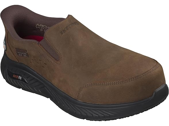 Skechers Men's Work Arch Fit Crosser SR Safety Toe Slip Ins CDB