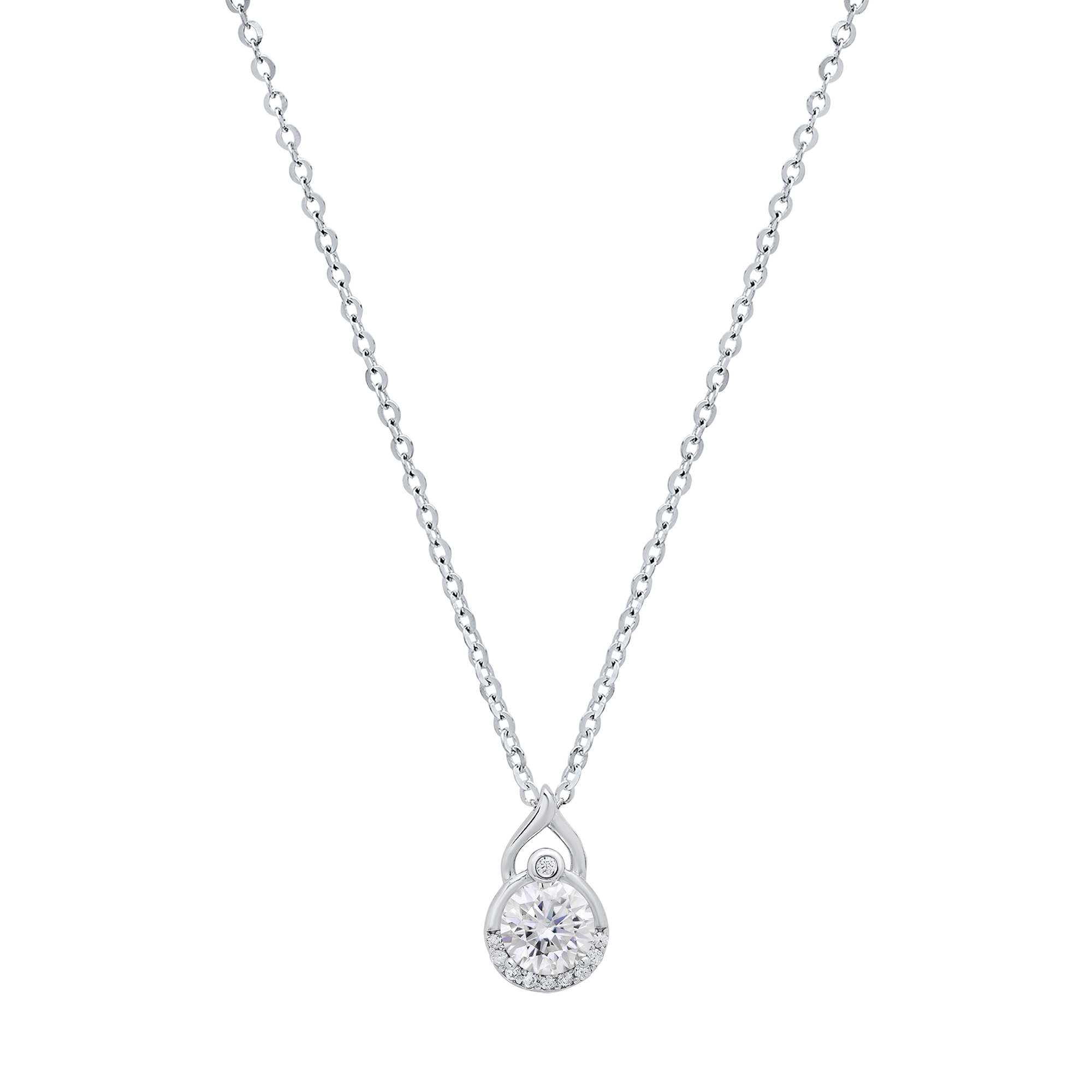 Moissanite Diamond Infinity Necklace - Gallery 6