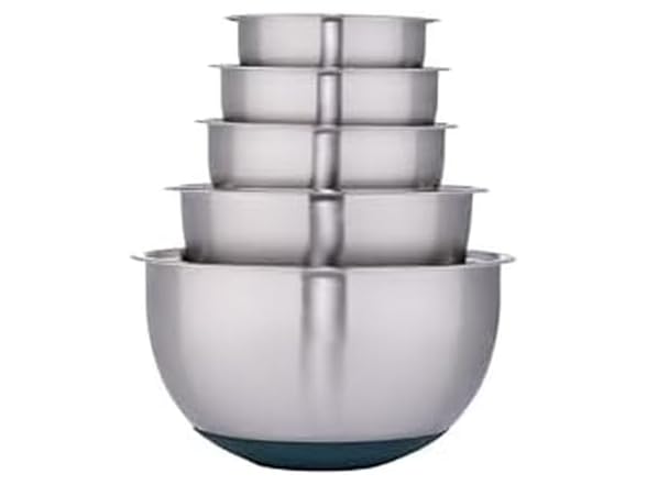 Chicago Metallic Stainless Steel Mixing Bowls with Grater Lids