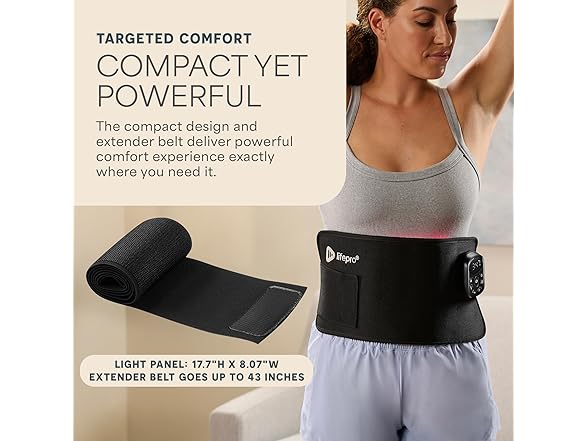 LifePro AllevaRed Pro Mini Red Light Therapy Belt