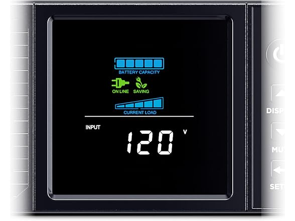 PFC Sinewave UPS Battery Backup and Surge Protector 8 Outlets