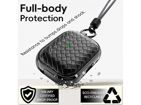 R-fun AirPods Pro 3 Case Woven Leather