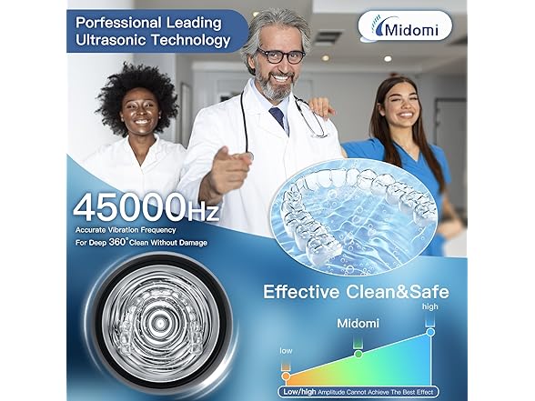 Midomi Ultrasonic Retainer Black Cleaner - Gallery 2