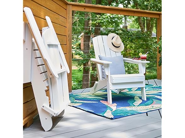 Shine Company 7626WT Seaside Modern Folding Adirondack Chair