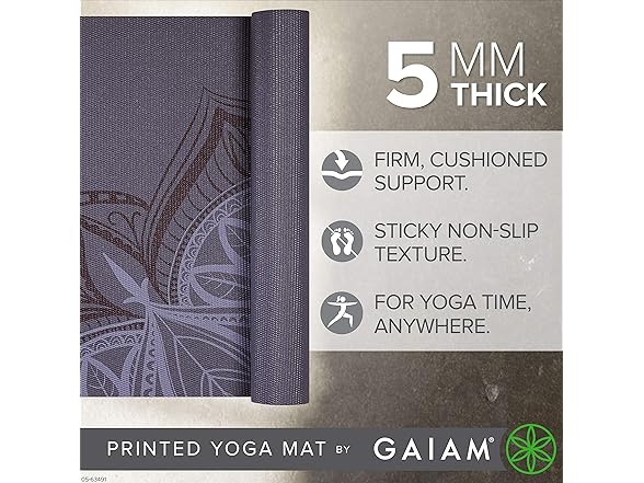 Gaiam Yoga Mat Premium 5mm Thick