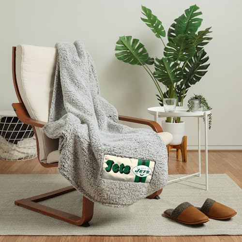 FOCO NFL Retro Style Cloud Sherpa Throw Blanket