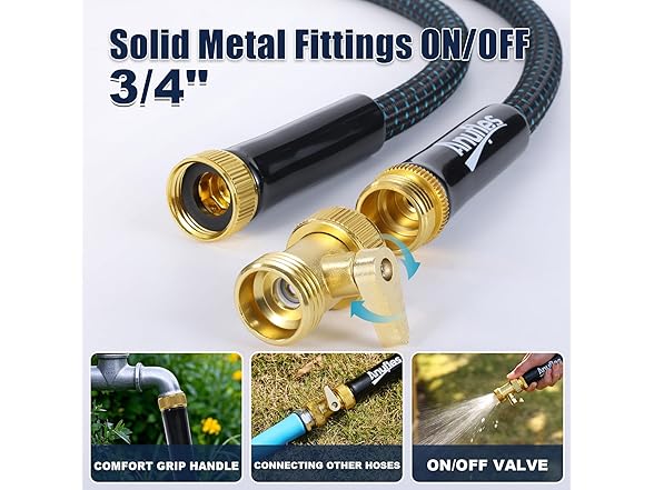 Flexible Garden Hose with Metal Fittings