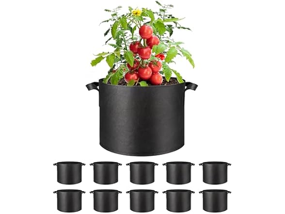 Simple Deluxe Grow Bags 5 Gallon 10 Pack