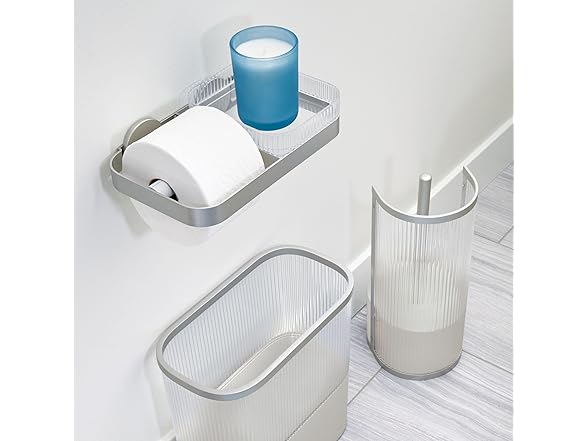 iDesign TP Holder w/Tray Clear/Grey