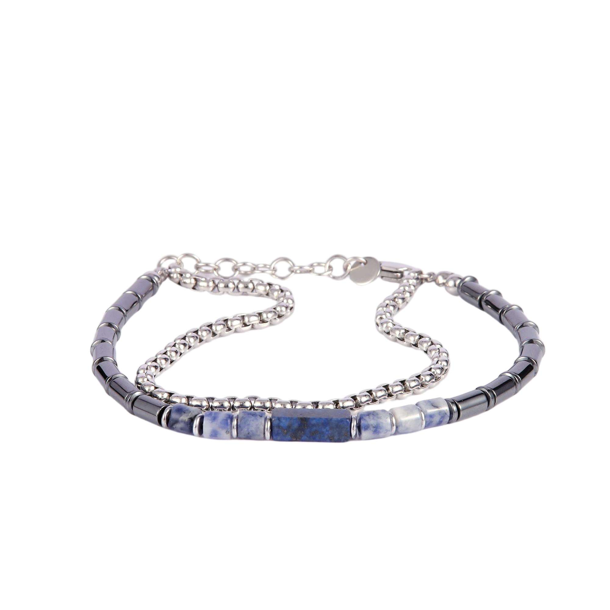Mens Hematite Bead Bracelet - Gallery 12
