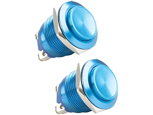 Push Button Switch 19MM 2Pk Momentary