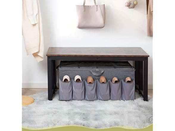STORAGEIDEAS Extra Large Fabric Shoe Organizer Grey