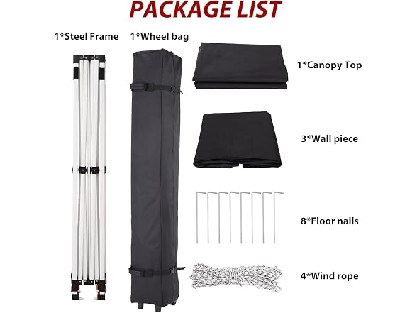 10FTx10FT Pop-Up Waterproof Windproof and Uv-Proof - Gallery 2