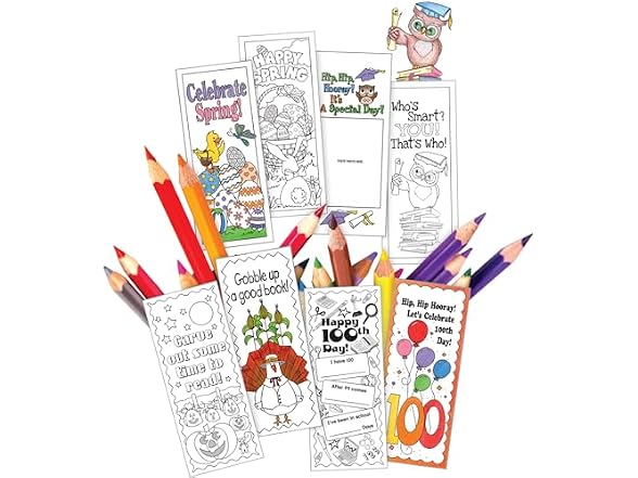 Barker Creek Bookmark Set, Color Me!