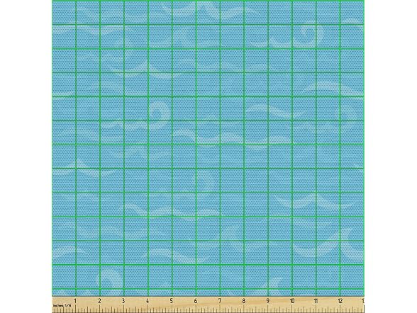 Ambesonne Nautical Blue Fabric by The Yard