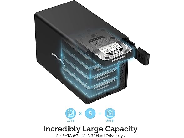 5-Bay USB 3.2 Gen 2 SATA Docking Station