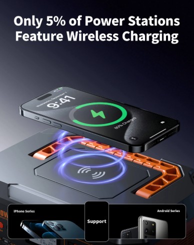 EBL MP1000 1000W Portable Power Station Orange - Gallery 9