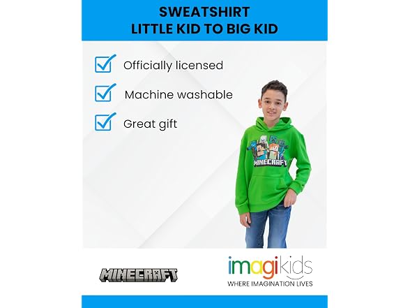 Minecraft Boys (7-8) Half Zip Hoodie
