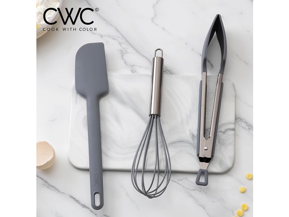 Stainless Steel Silicone Tipped Kitchen & BBQ Tongs Set, 3 Pc - Gallery 5