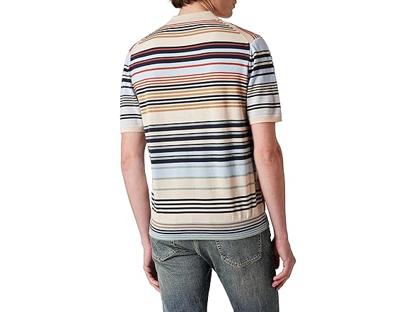 PS Paul Smith Mens Knit SS Stripe Polo