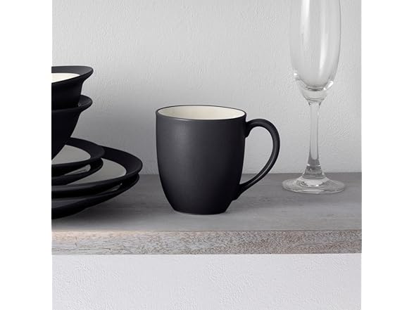 Noritake Colorwave Graphite 4-Piece Curve Place Setting, Service for 1