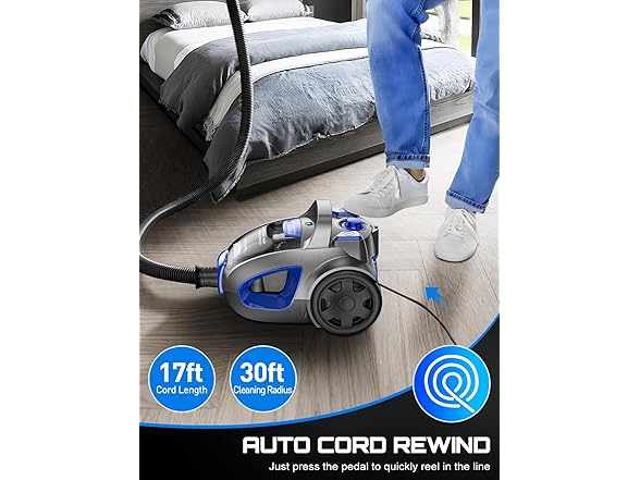PKUYIE Canister Vacuum Cleaner