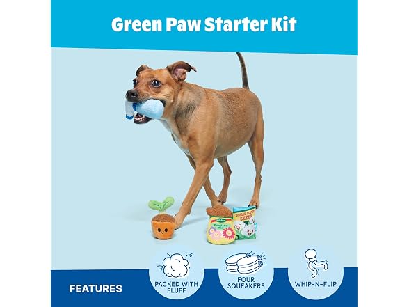 BarkBox Green Paw Starter Kit Dog Toy - Gallery 3