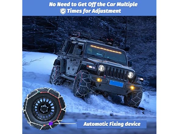 Taseyok Snow Chains for Trucks, 2 Piece x 12mm
