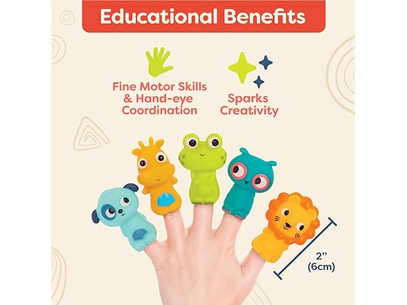 B. toys – 4 Finger Puppets – Animal Finger Puppet