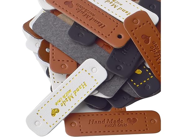 Jdesun 60 Pieces Handmade with Love Heart Tags