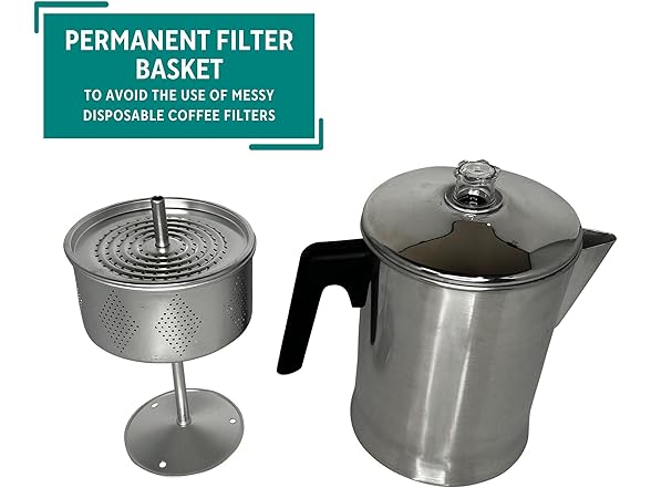 MIRRO Aluminum Stove Top Percolator