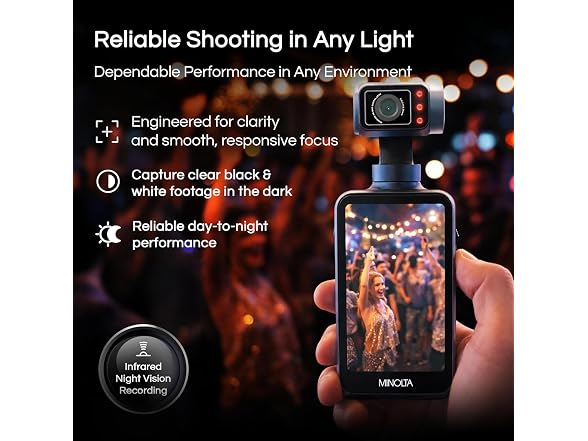 Minolta Showtime MN5KG100 5K 48MP Gimbal Camera