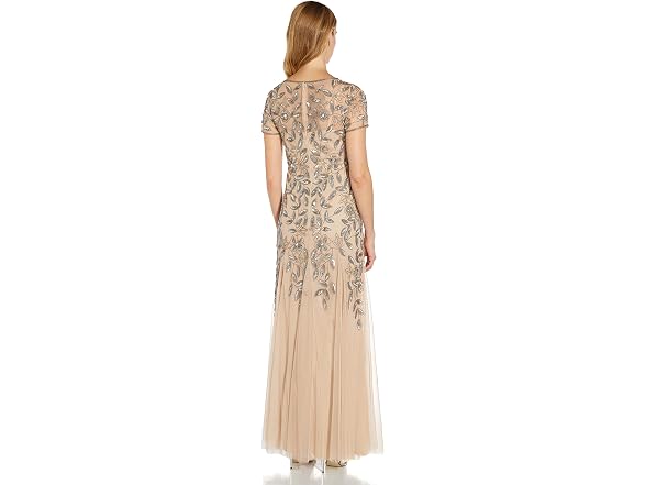  Adrianna Papell Women's Floral Beaded 