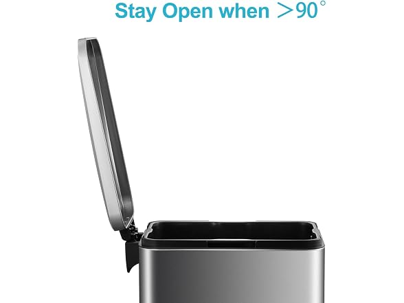 OUTLANE 13 Gallon Stainless Steel Kitchen Trash Can