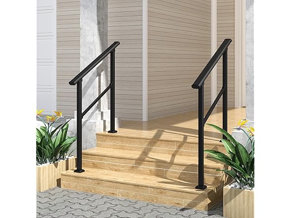 3 Step Hand Rails 2pk Wrought Iron