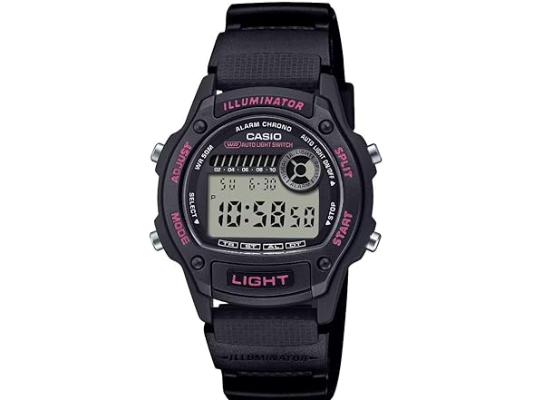 Casio Illuminator LED Watch Black Pink