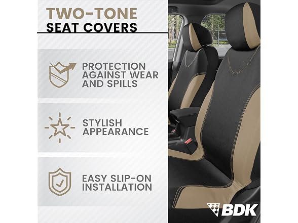 BDK BDK UltraSleek Beige Seat Covers for