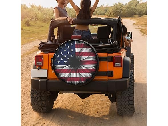 USA Flag Abstract Flower Spare Cover