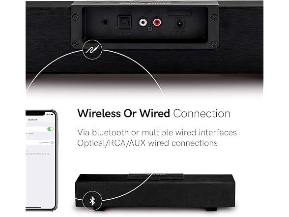Atune Analog 2.1 BT Soundbar + Wireless Sub