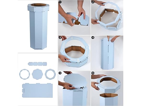 Fleur 25-Gallon Traditional Classic Disposable Corrugated Cardboard Event Trash Can 