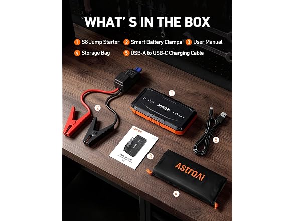 AstroAI S8 Car Battery Jump Starter