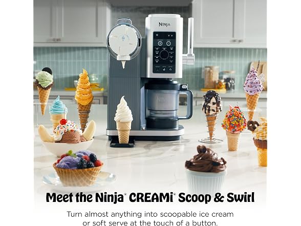Ninja CREAMi Swirl Ice Cream and Soft Serve Maker