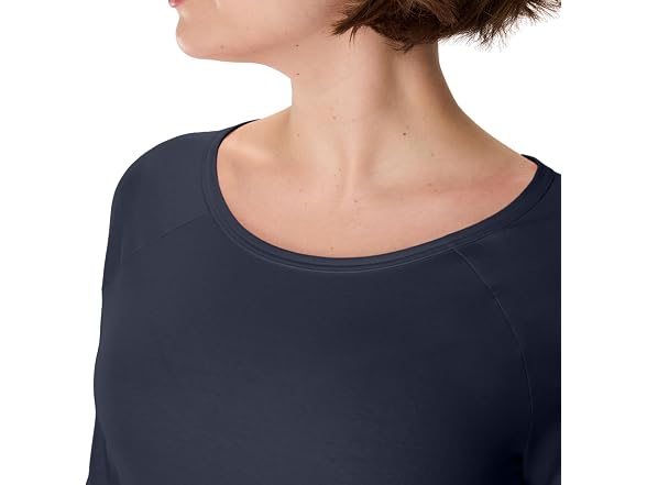 Hanes Women Stretch Cotton Raglan Sleeve Tee