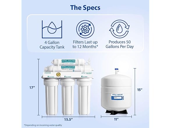 APEC Water WQA 5-Stage Under Sink Water Filter System