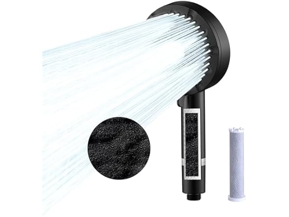 Black Shower Head Filter for Hard Water