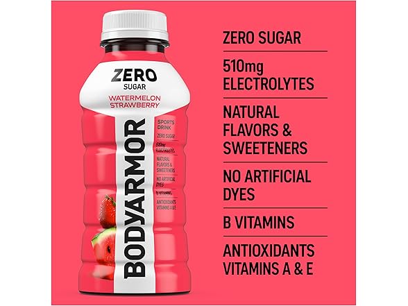 8PK BODYARMOR ZERO Sugar Watermelon Strawberry